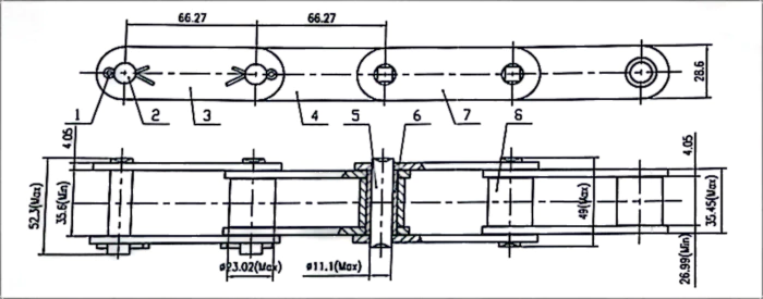 81X Series Chain for Grain Silo Equipment 81X-00