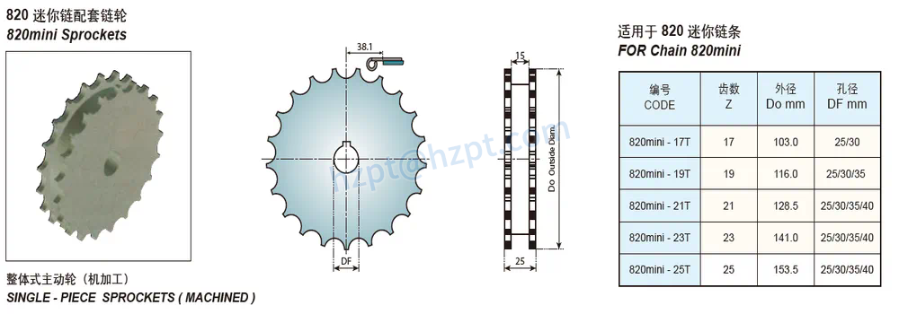 Single Hinge Straight Running Plastic Mini Flat Top Chains