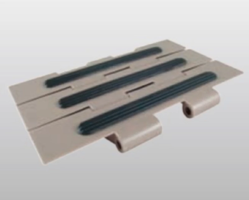 Plastic Flat Top Chains With Rubber Top Replacement Of System Plast 821-K1200G