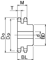 High Grade Hardened Teeth Sprockets B Type HG80-2B