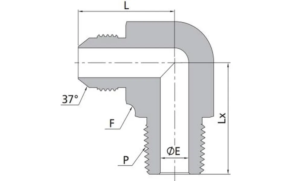 Male Elbows-NPT Flared Tube Fittings