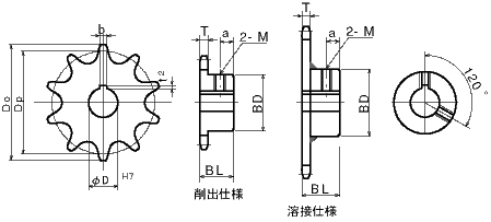FB Double Pitch Sprockets FBN2080RB