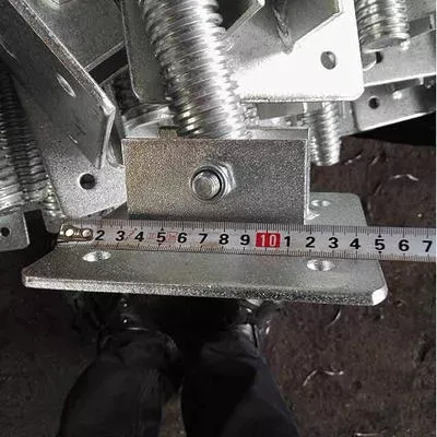 Adjustable Leveling Galvanized Screw Jack With Base Plate