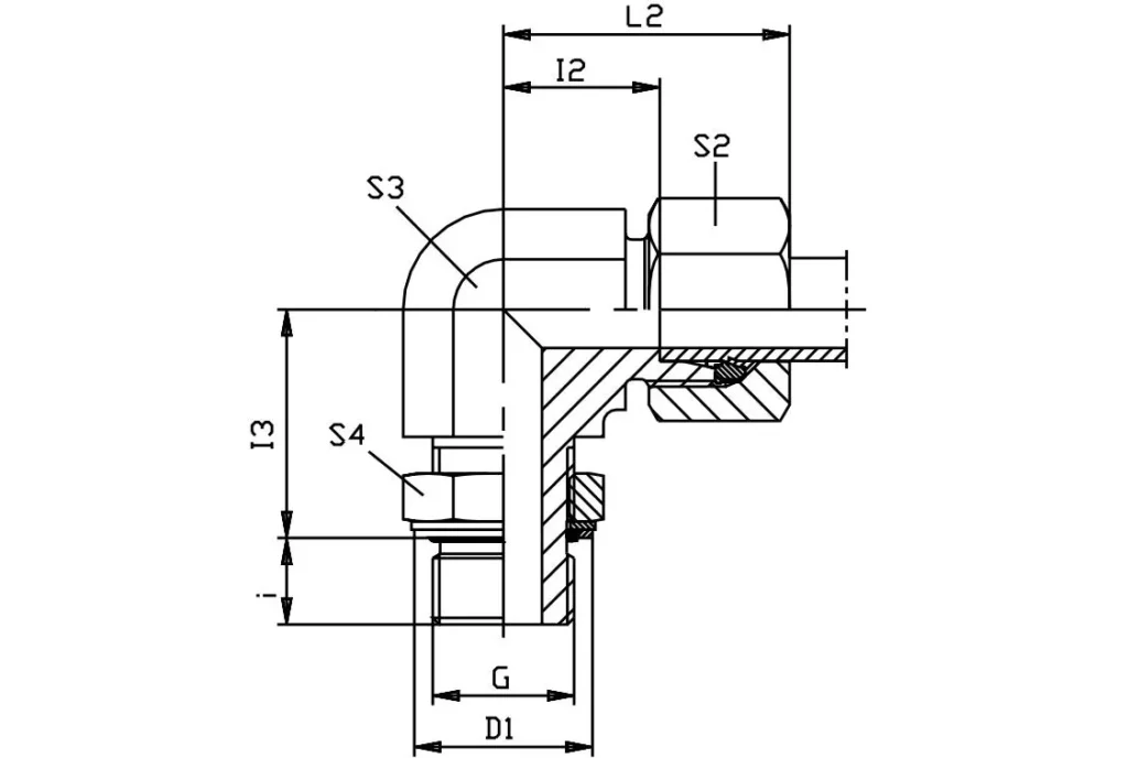 Adjustable Lock Nut Elbow-WEE-M Hydraulic Fittings