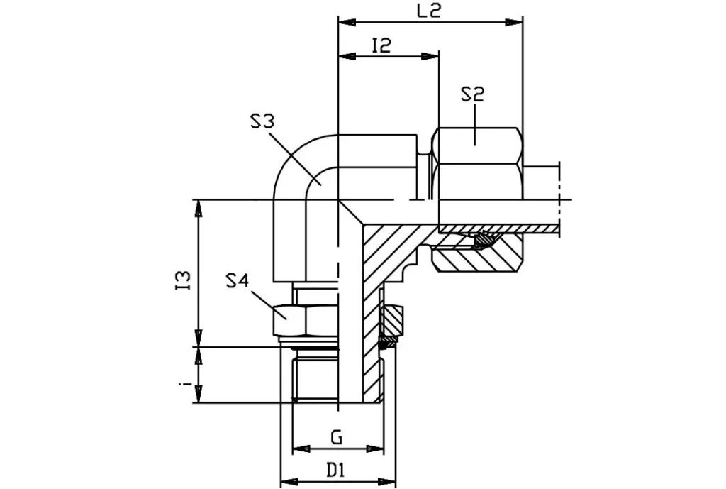 Adjustable Lock Nut Elbow-WEE-UNF Hydraulic Fittings