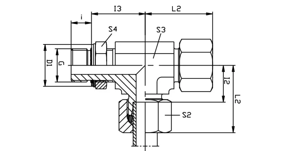 Adjustable Lock NutRun Tee-LEE-R Hydraulic Fittings