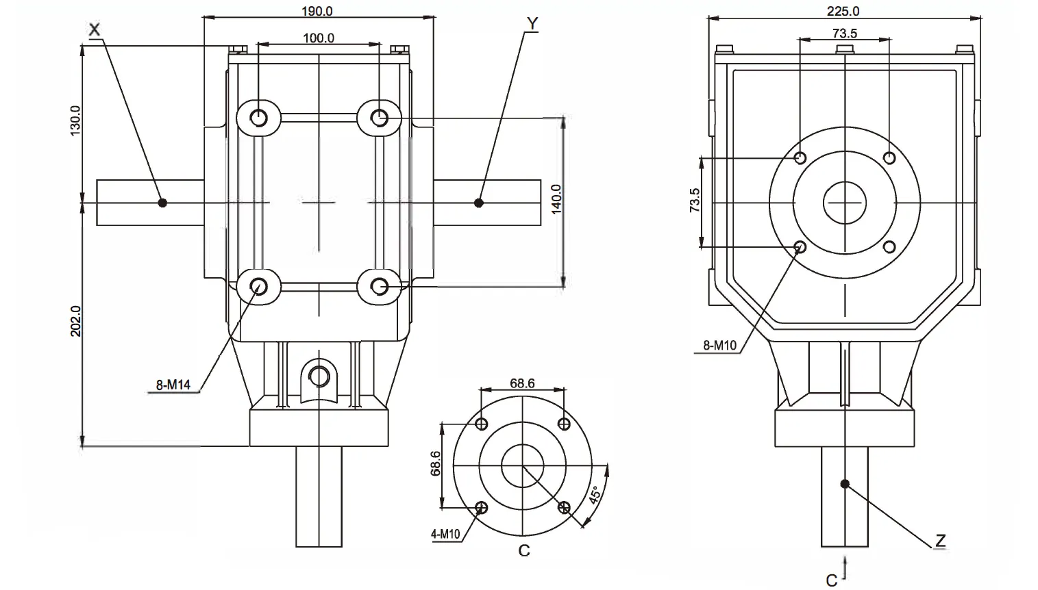 Agricultural Gearbox-Replacement of Bondioli & Pavesi 2071