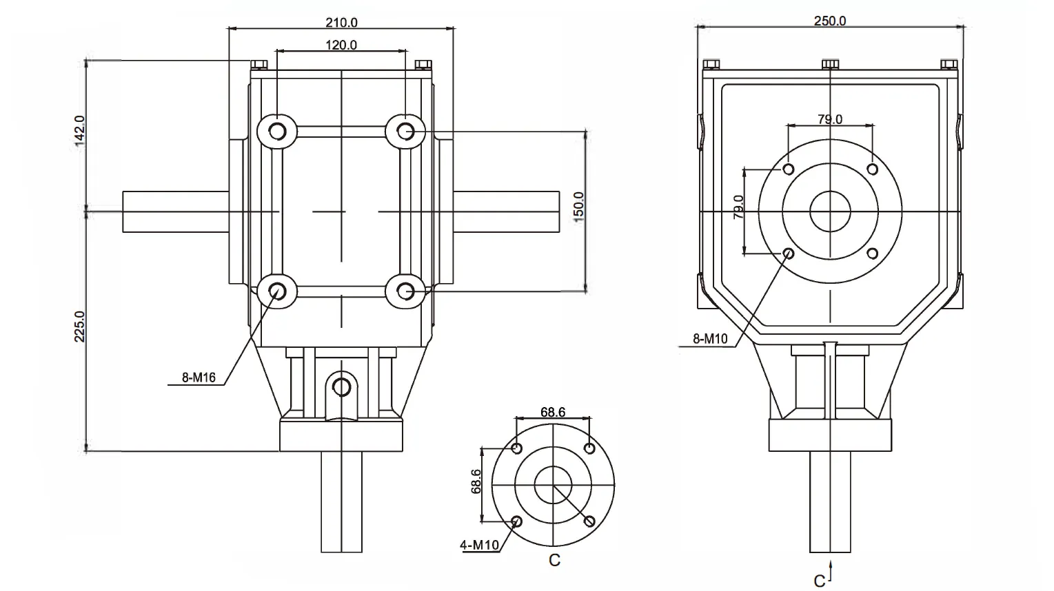 Agricultural Gearbox-Replacement of Bondioli & Pavesi 2081