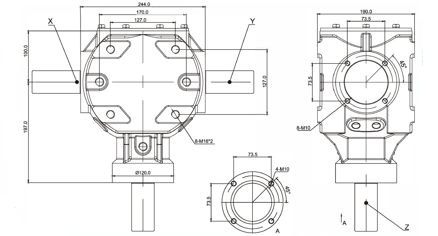 Agricultural Gearbox-Replacement of Bondioli & Pavesi 2100