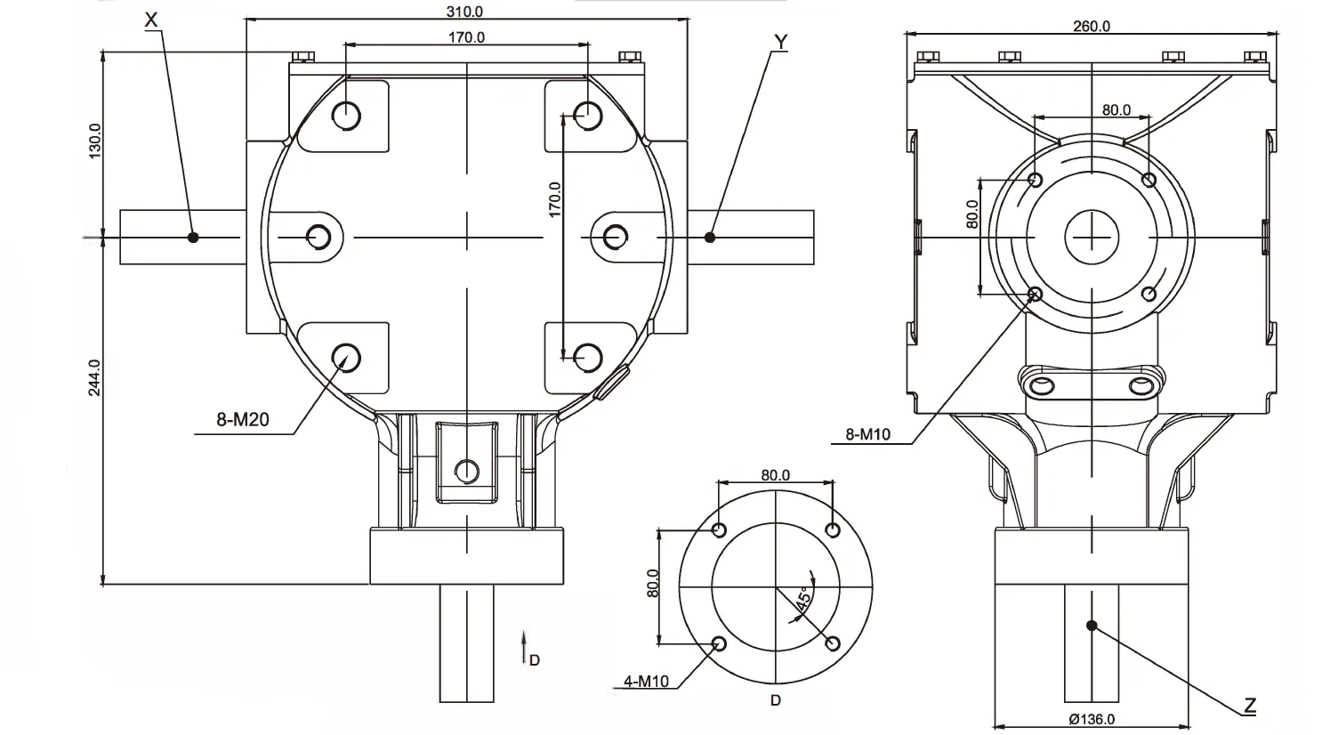 Agricultural Gearbox-Replacement of Bondioli & Pavesi 2155