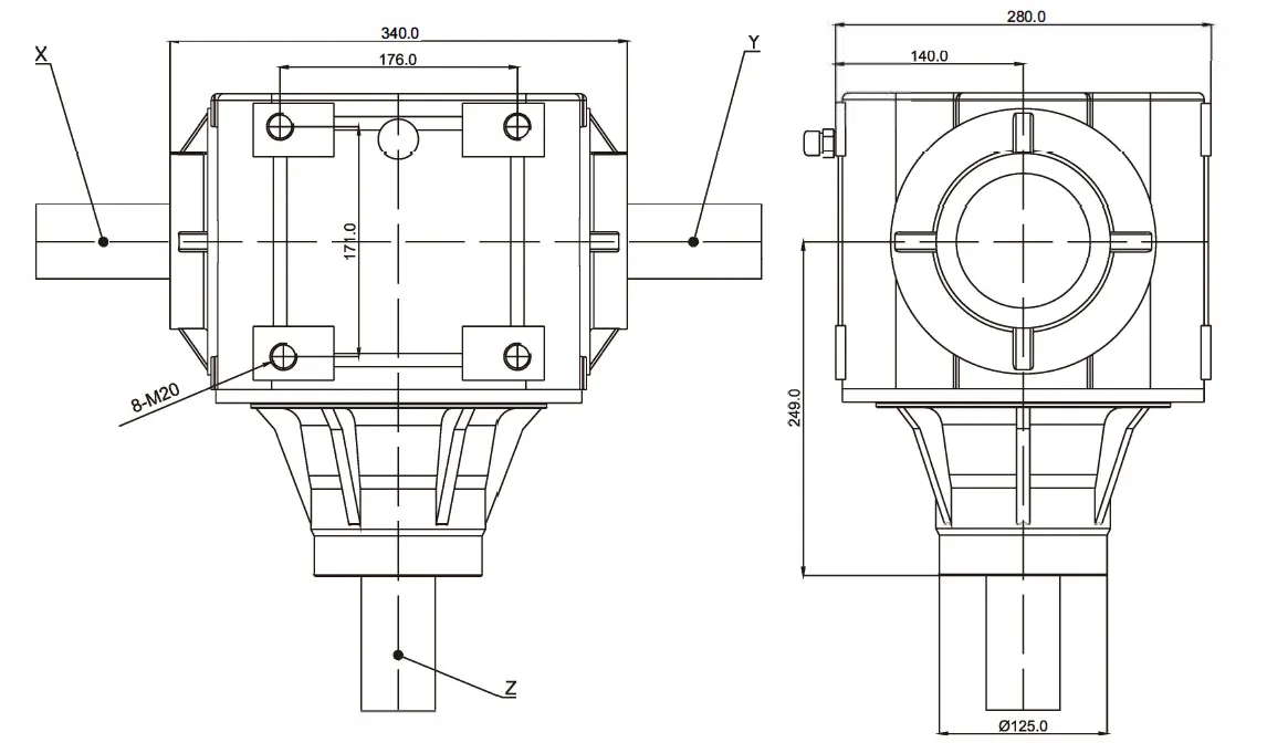 Agricultural Gearbox EP280-Replacement of Comer T-301B