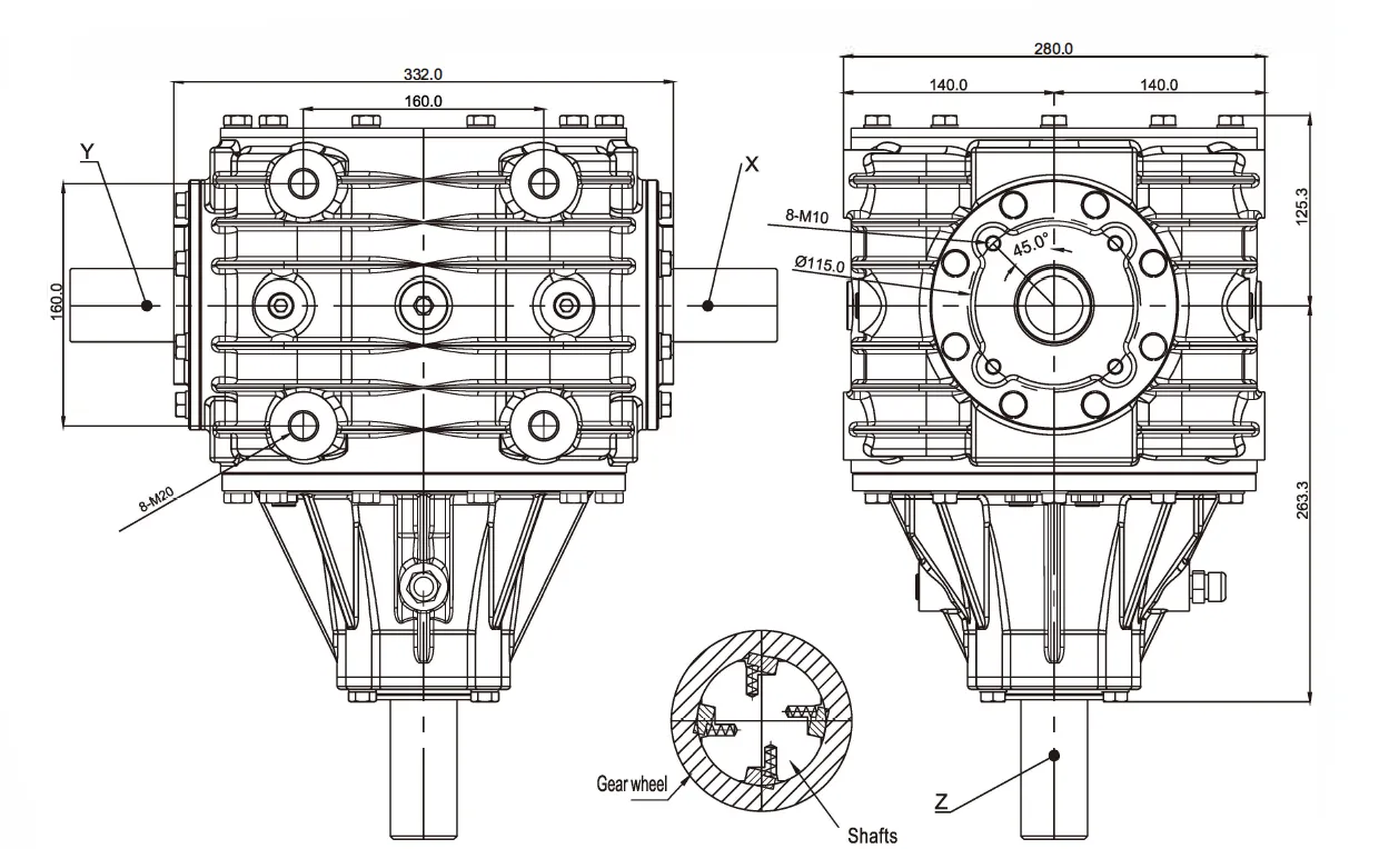 Agricultural Gearbox EP2803-Replacement of Comer T-301B