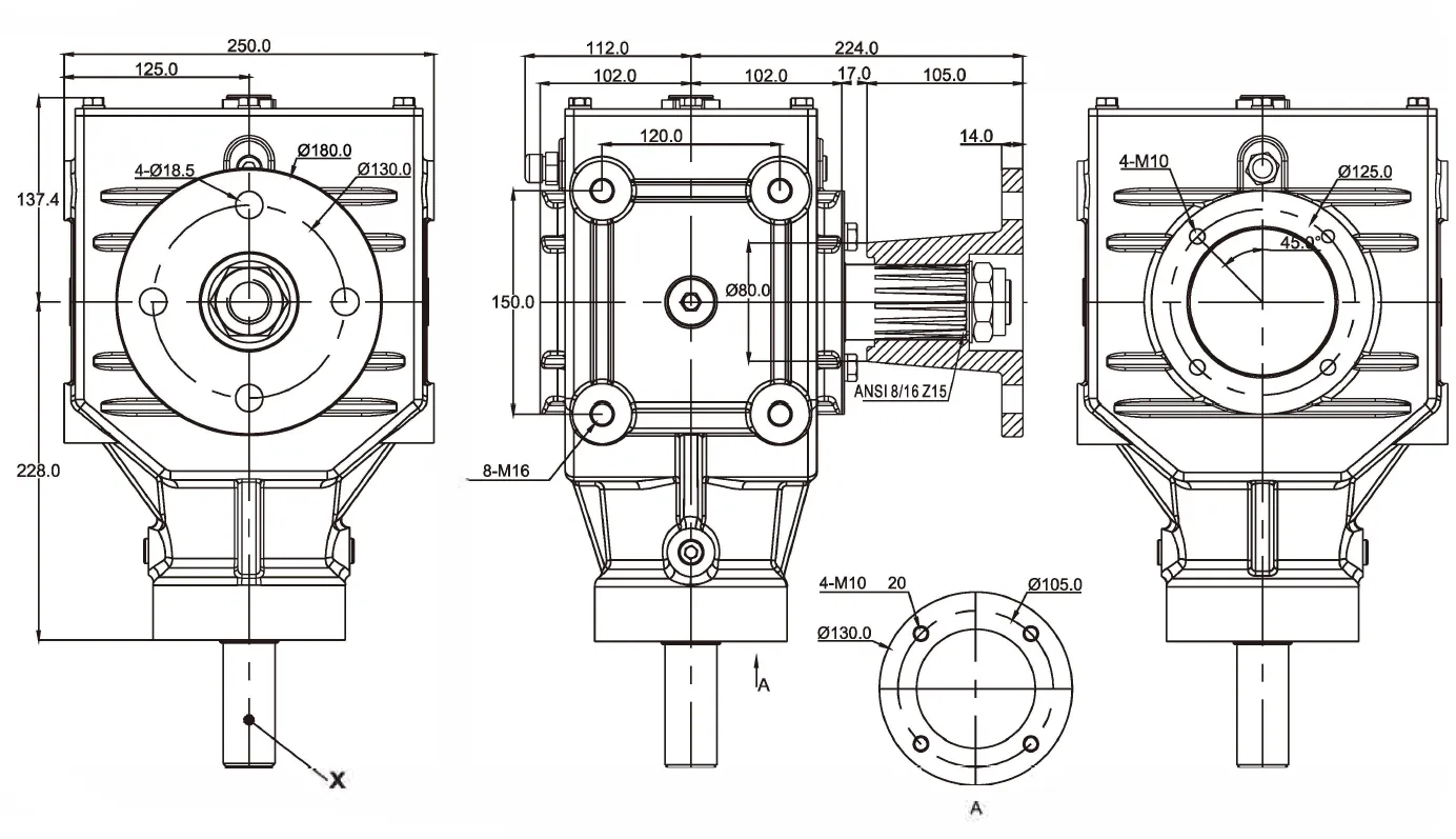 Agricultural Gearbox EP2502-Replacement of GB M115F