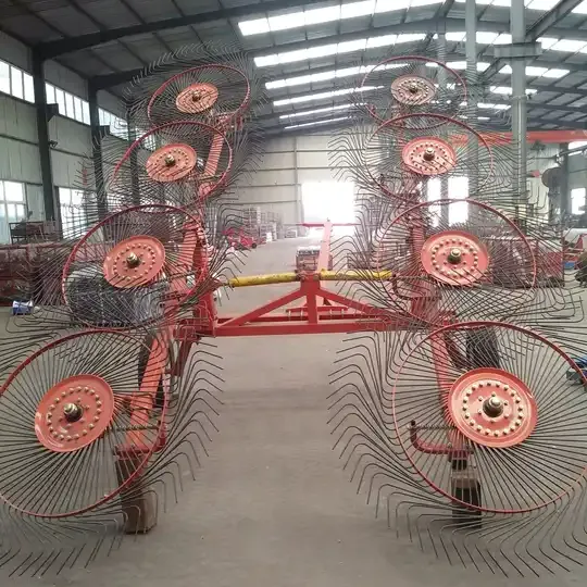 Farm Tractor Hitch Finger Wheel Hay Rake for Grass Straw Collection