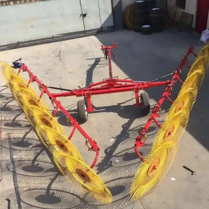 Hydraulic Tractor Matched Finger Wheel Hay Rake