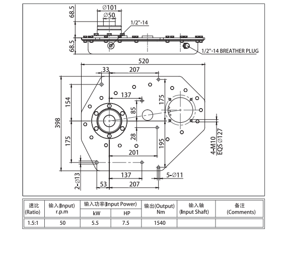 Rotary Tiller Gearbox EP18