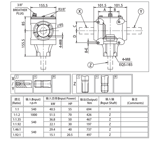 Agriculture Gearbox EP27