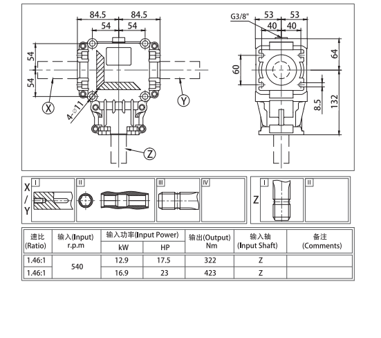 Agriculture Gearbox EP28B