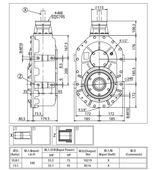 Concrete Mixer Gearbox EP73