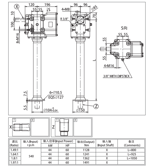 Rotary Tiller Gearbox EP80