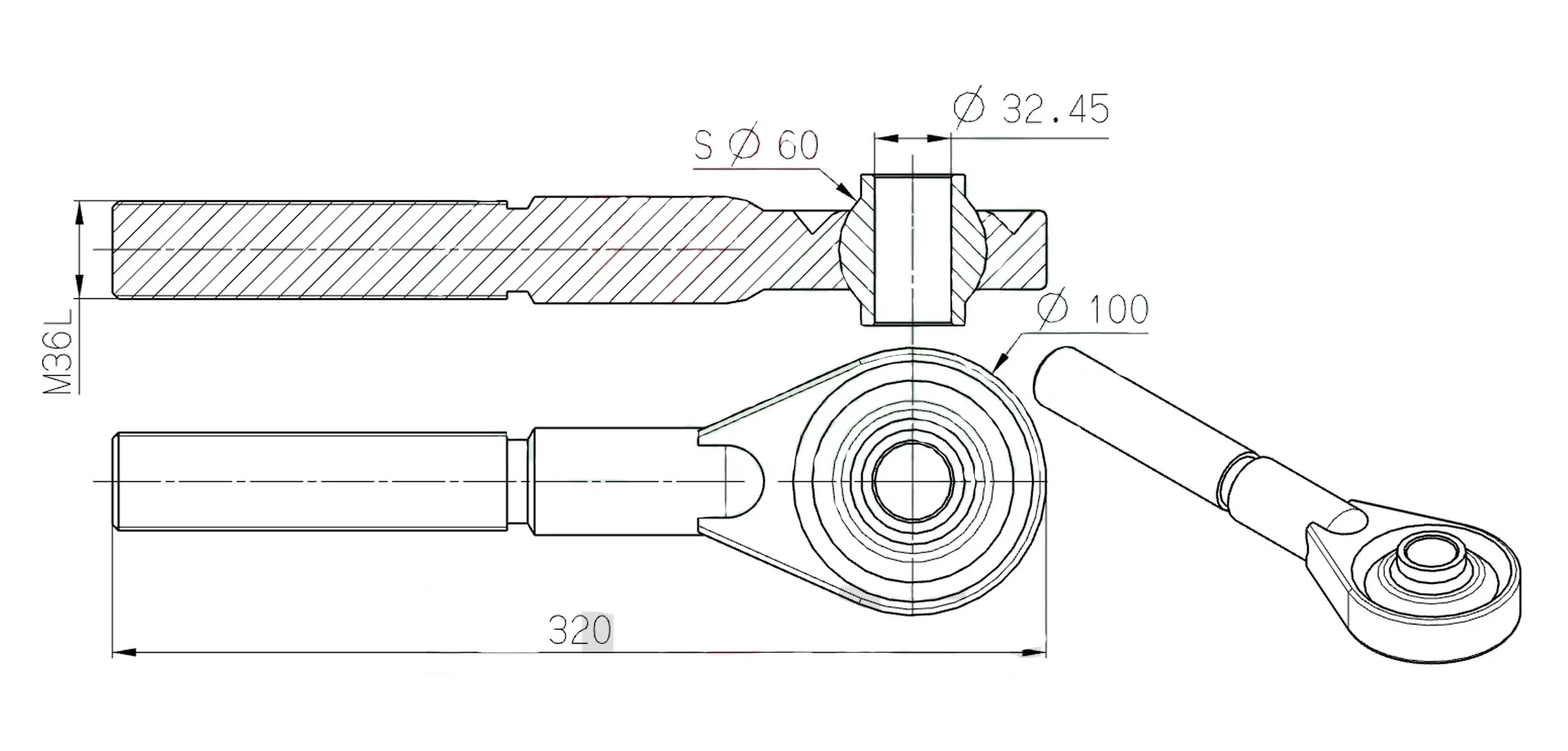 AL159962 Toplink End Fits For John Deere