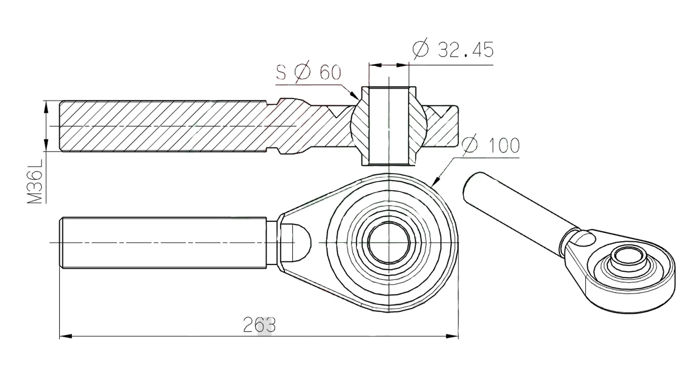 AL159969 Toplink End Fits For John Deere