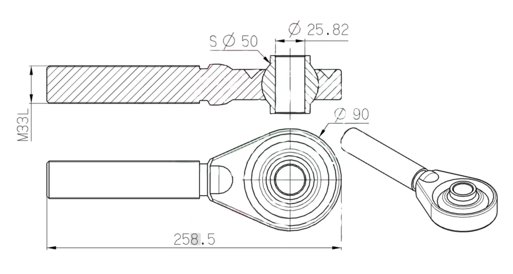 AL159971 Toplink End Fits For John Deere