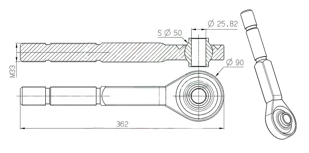 AL159972 Toplink End Fits For John Deere