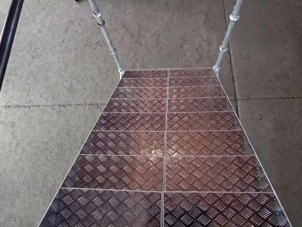 Aluminum Stretcher Stairs With Hooks For Modular Scaffolding System