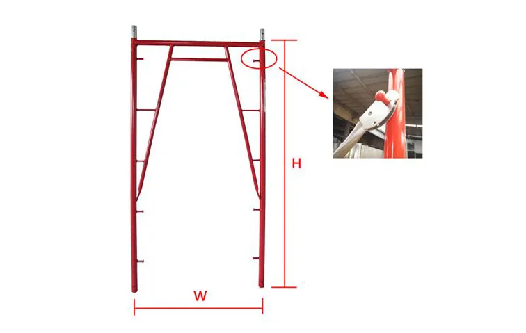 American Snap-on lock Walk-Through Frame Scaffolding for Building Construction