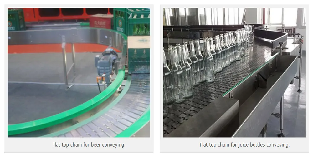 Stainless Steel Flat-top Chain With Rubber Top