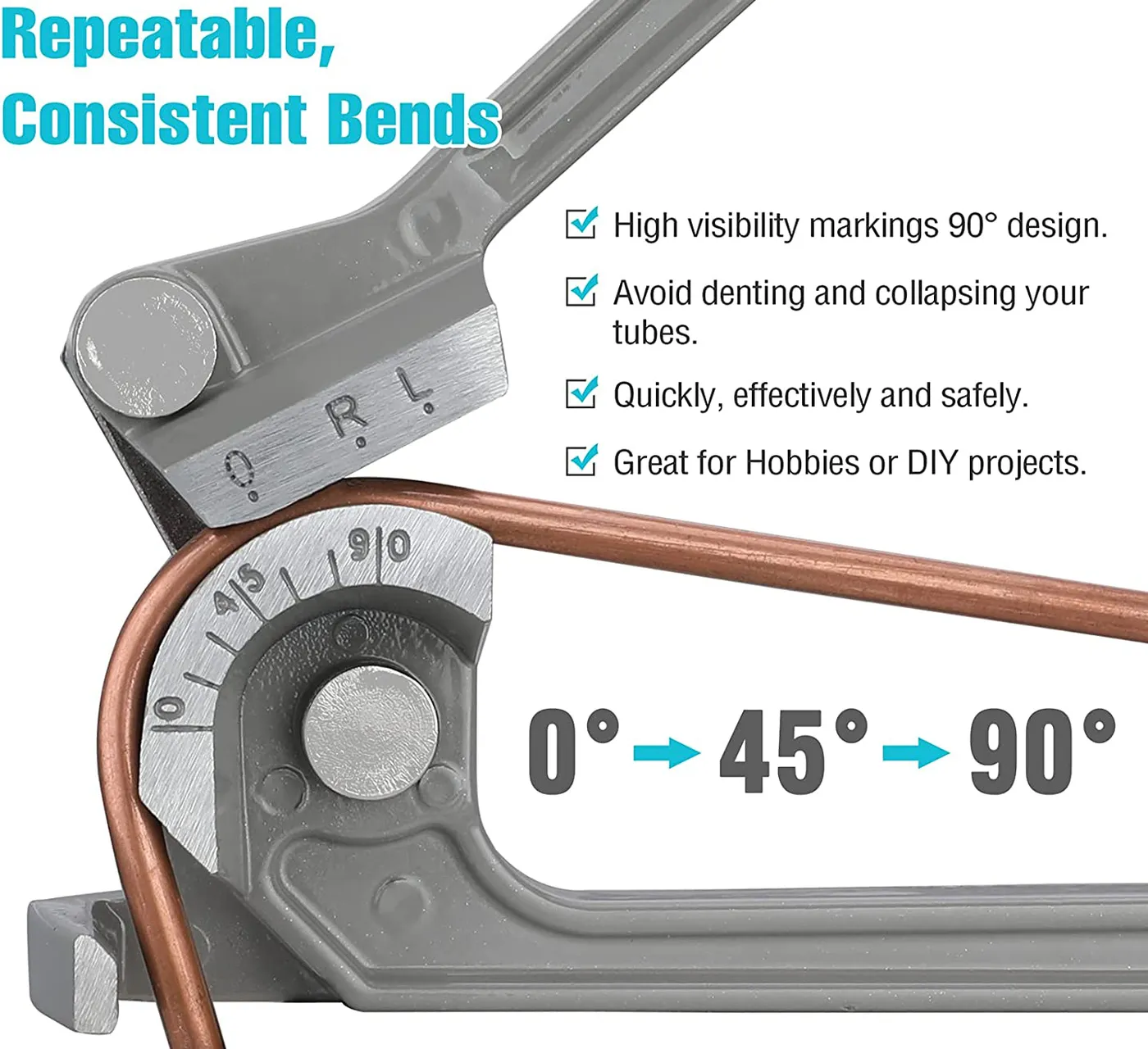 3-In-1 Lever Tube Bender TB-3 TB-3M for Bending Refrigeration Copper Pipe or Tubing