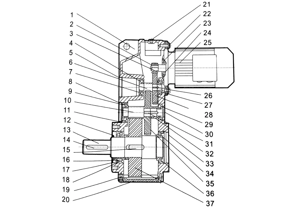EPF Series Parallel Shaft Helical Gearbox