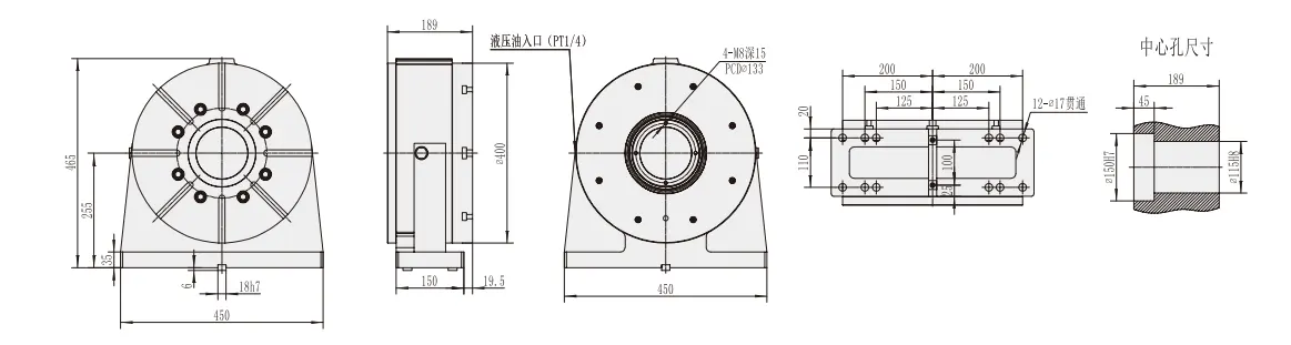 AR-400 4th Axis Rotary Table Use Rotary Tailstock for CNC Lathe