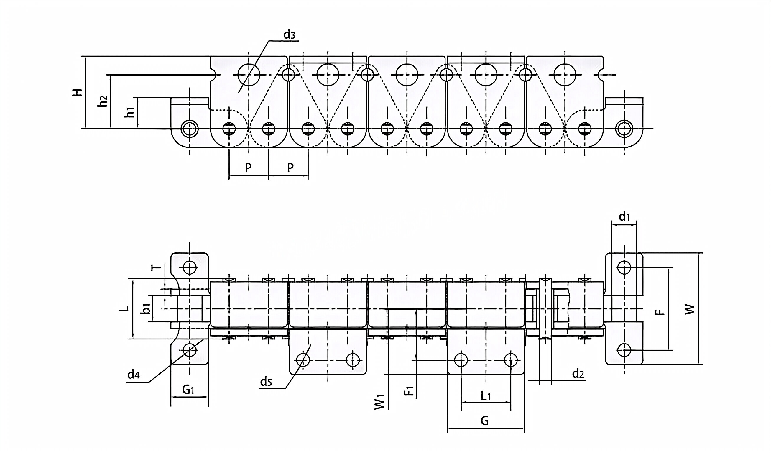 Articulated Bottomplate Chains 12AH-TB35