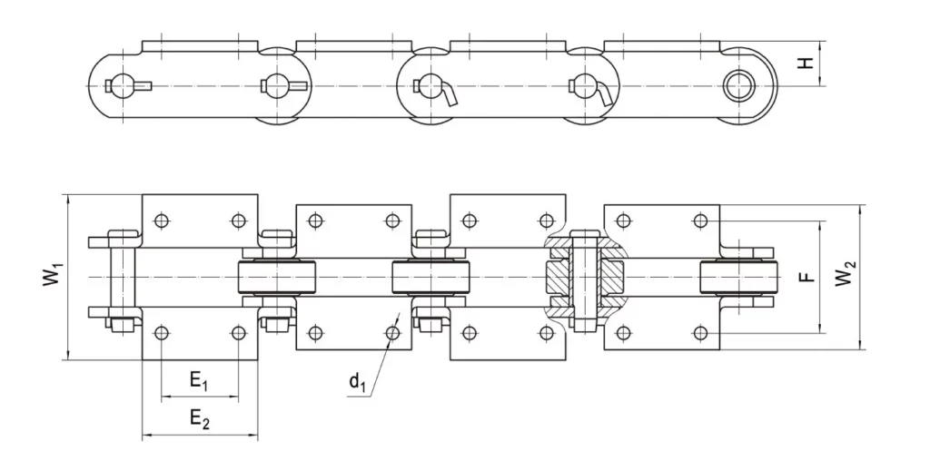 Sugar Mill Chains With Straight Plate