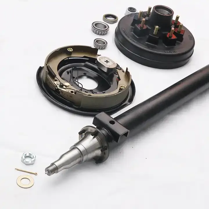 Spindle Square Solid Steel Trailer Axle Beam and Trailer Spindle with Axle Trailer