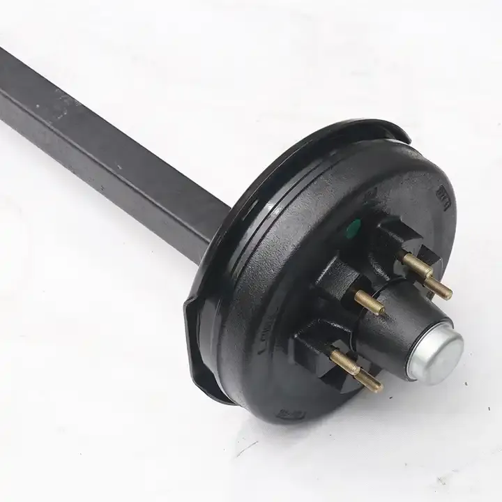 Black 2500 kg Drop Trailer Axle with Drum Brake