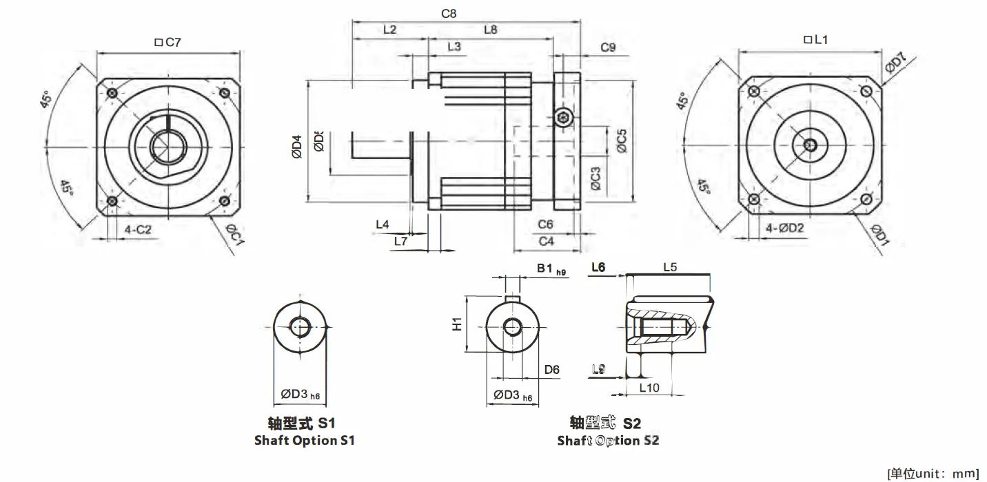 BAB Series High Torque High Precision Planetary Gearbox (Planetary Gear Reducer)
