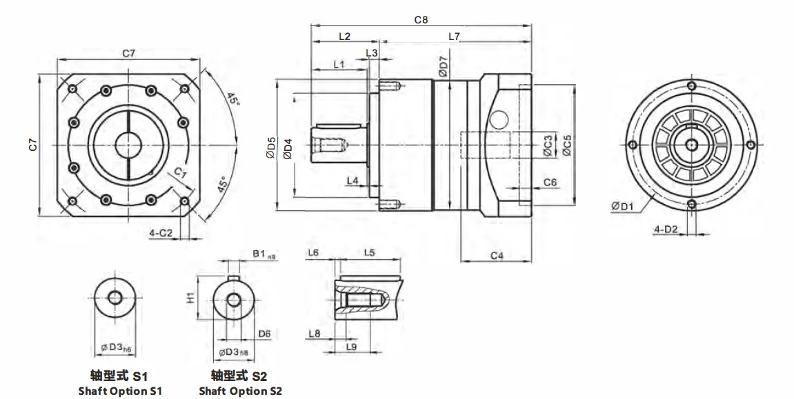 BAE Series Low Noise High Precision Planetary Gearbox (Planetary Reducer)