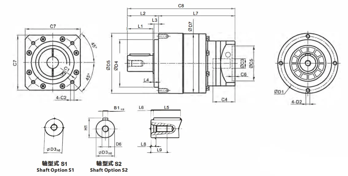 BAE Series Low Noise High Precision Planetary Gearbox (Planetary Reducer)