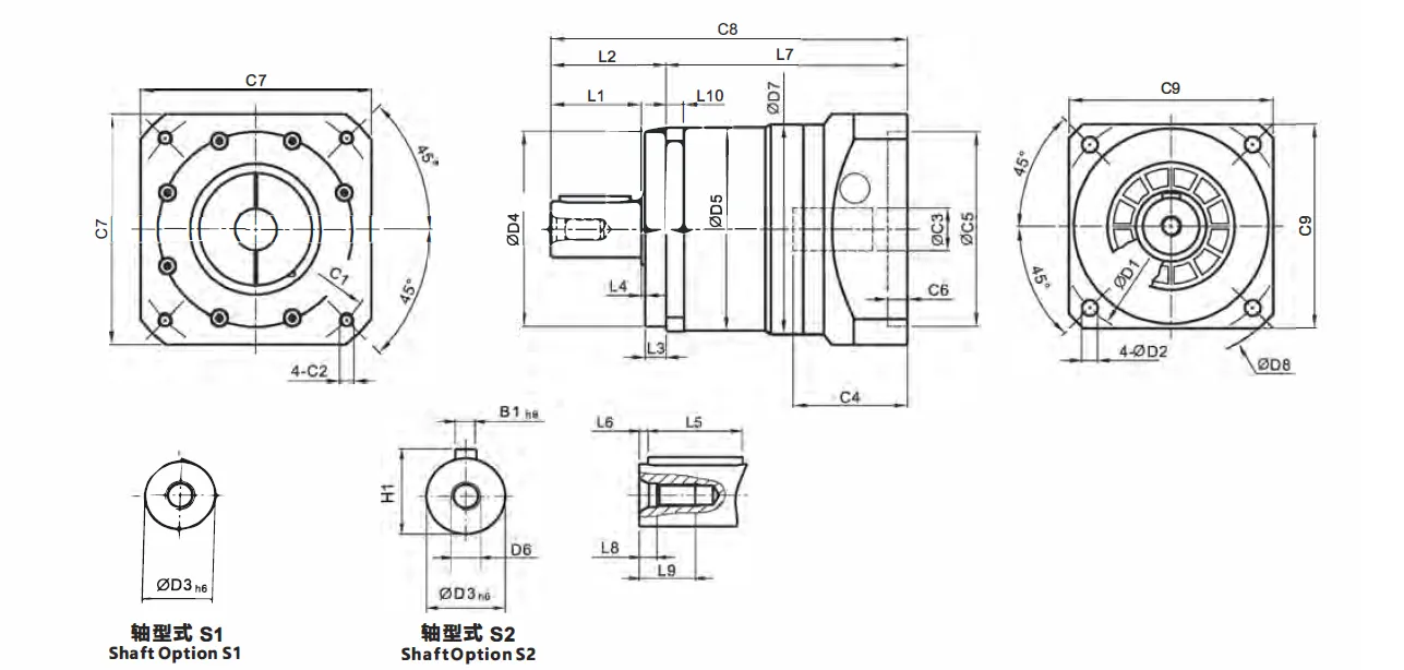 BAF Series High Efficiency High Precision Planetary Gearbox (Planetary Gear Reducer)