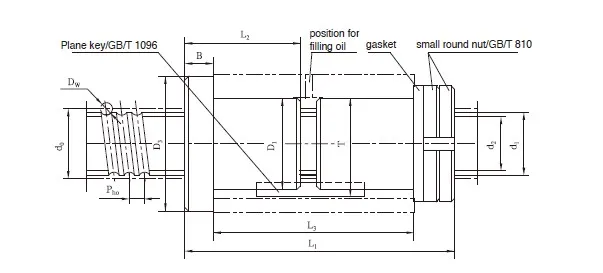 Ball Screw With FFZL Type Inner Cycle Thread Preload Nut