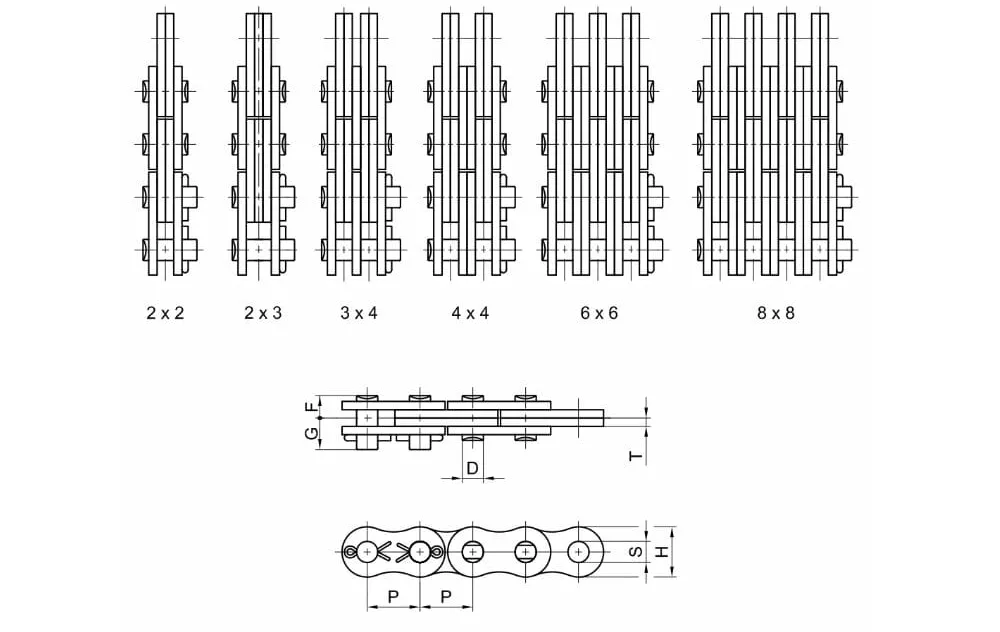 BL Series Leaf Chain for Forklift Trucks and Material Handling
