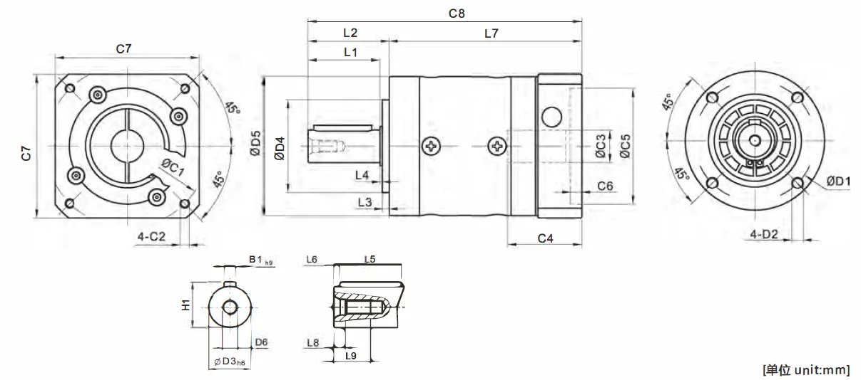 BPG Series High Precision High Speed Planetary Gearbox (Planetary Gear Reducer)