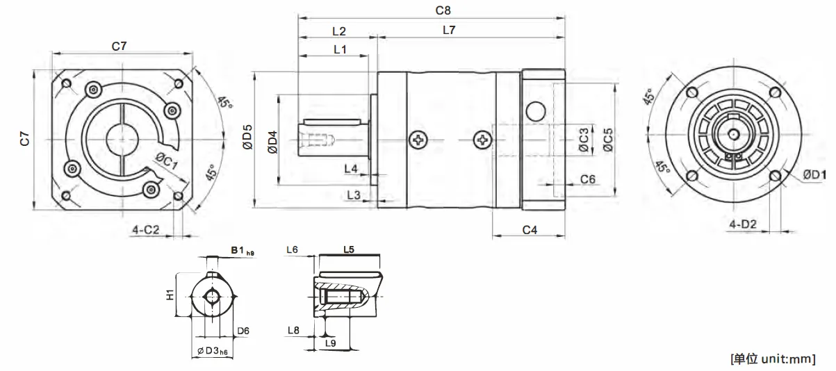 BPG Series High Precision High Speed Planetary Gearbox (Planetary Gear Reducer)