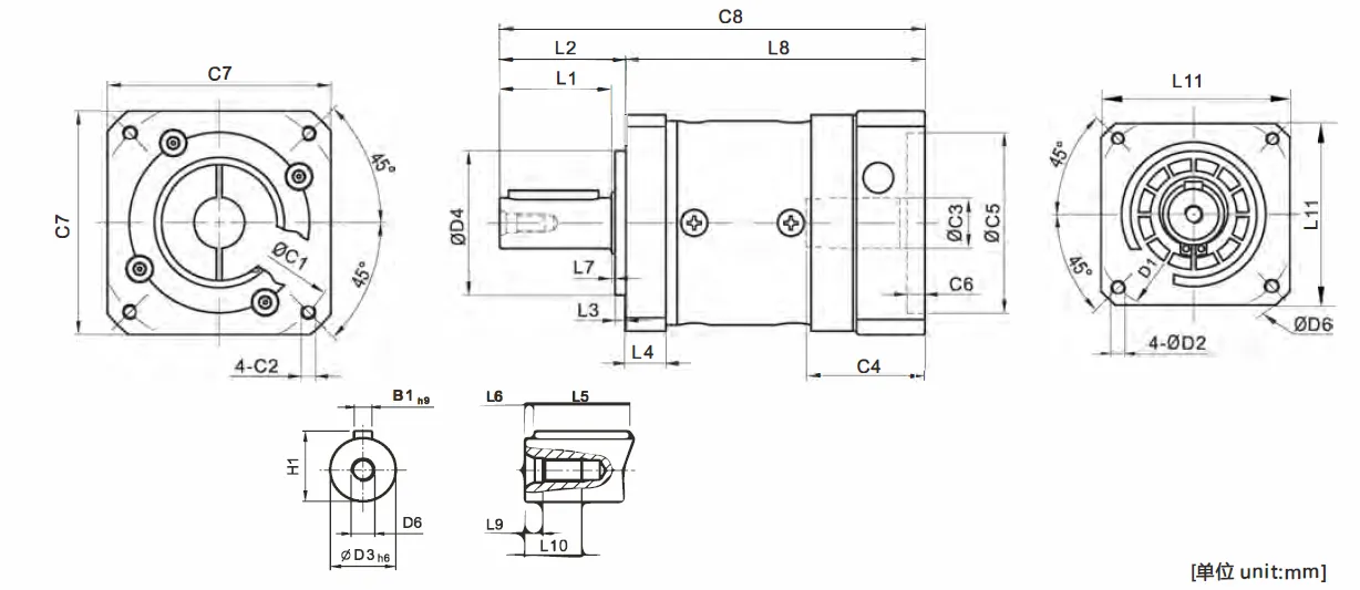 BPGA Series High Precision Low Backlash Planetary Gearbox (Planetary Gear Reducer)