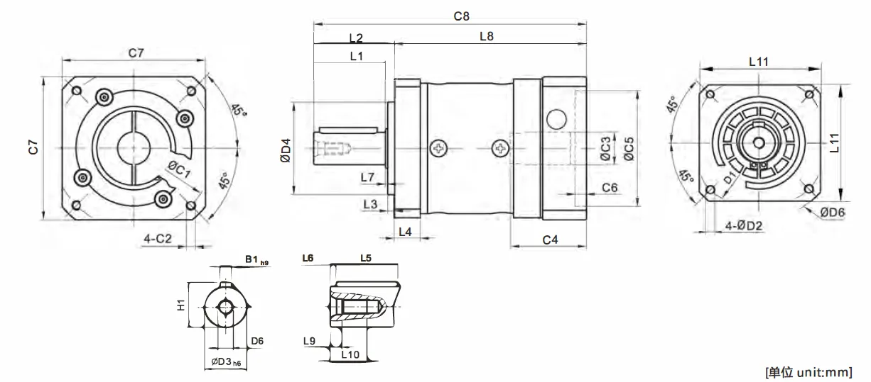 BPGA Series High Precision Low Backlash Planetary Gearbox (Planetary Gear Reducer)