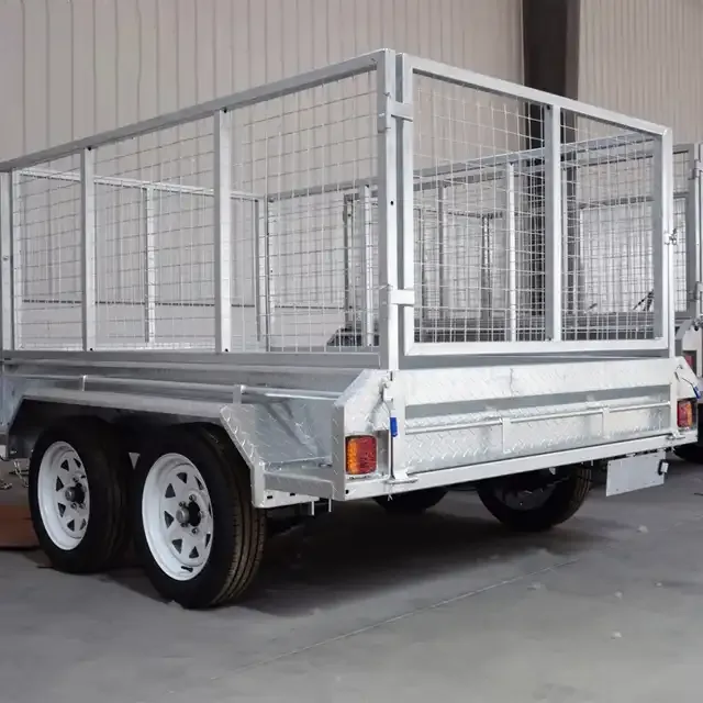 R13 CERTIFICATION box trailerTrailer Parts Factory WholeATM 1000KGS to 3500KGS Galvanized Plant Trailer with Tandem Axle