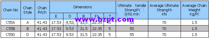 C Class Cast Iron Combination Chains